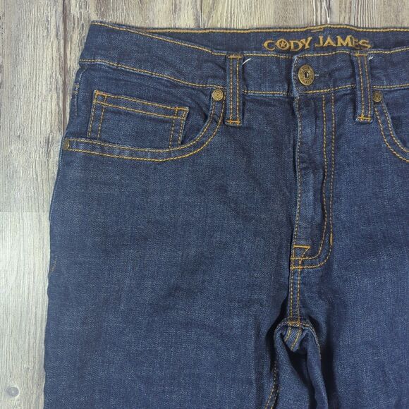 Cody James Jeans Men’s 36x34 Blue Dark Wash Slim Straight Leg Low Rise Denim - Picture 4 of 13